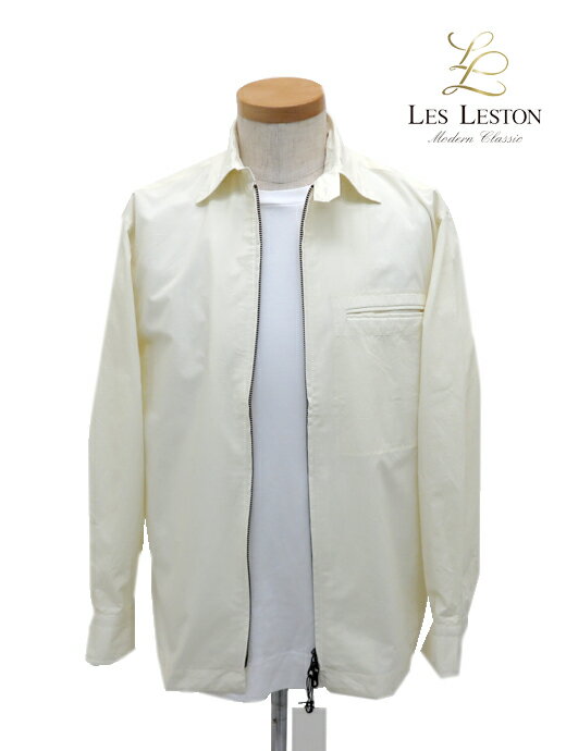 LES LESTON レスレストン シャツブルゾン エクリュ ジップアップ les520801
