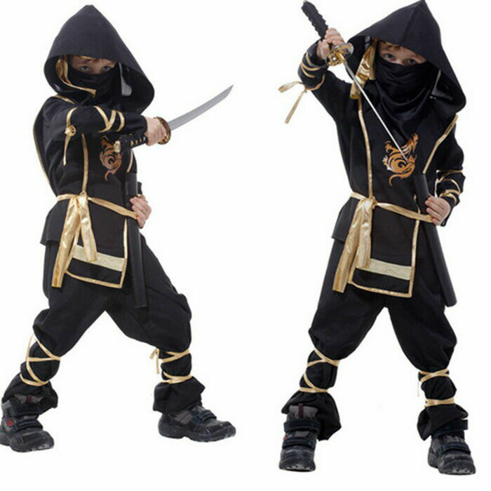 Rakuten - ハロウィン コスプレ コスチューム 忍者 男の子 衣装 子供用 キッズ 学生 Halloween パーティーグッズ 仮装 プレゼント 誕生日 ギフト 時代劇 文化祭 学園祭 イベント