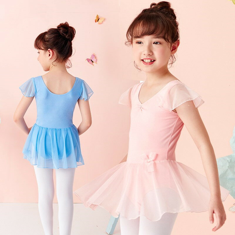 Rakuten - バレエレオタード キッズ・子供用ゆうパケット送料無料 レオタード 子供服 女の子 子供レオタード レエレオタード キッズウェア キッズ用 体操 ダンス 練習服 レッスン着 ステージ衣装 レオタード カジュアル ワンピース フィットネス 半袖
