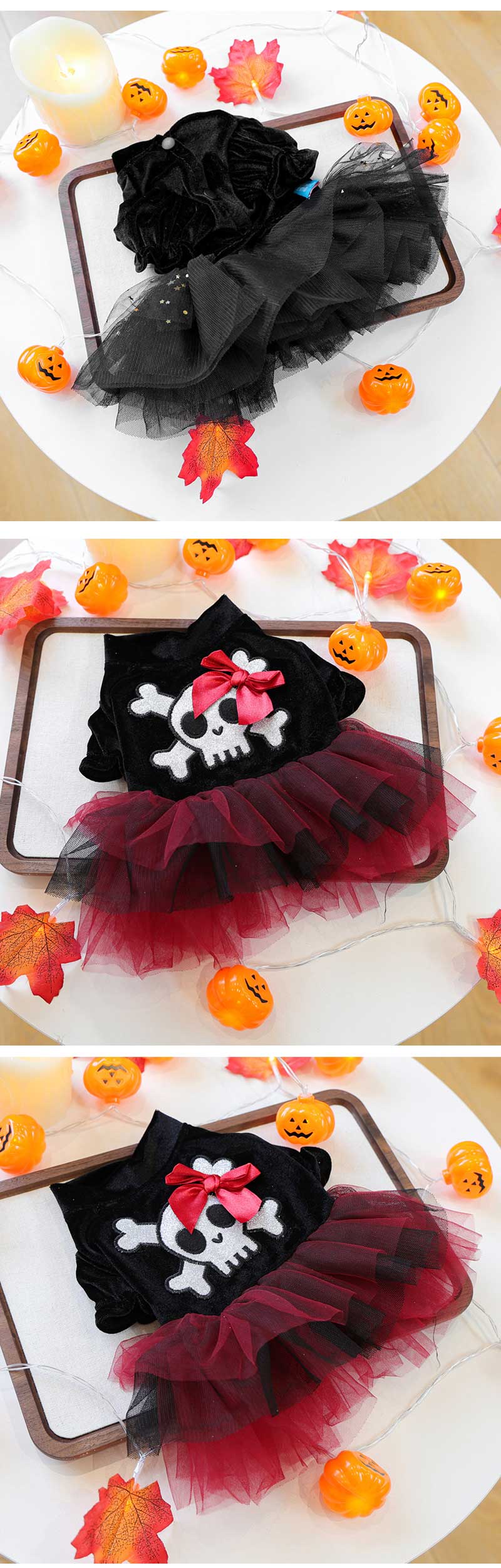 ハロウィン ペット服 ワンピース 猫服 犬服 ハロウイン衣装 猫の服 ペットウェア リボン付き コスプレ プリンセス 姫様 魔法使い 魔女 撮影 コスチューム ペット用 室内室外 ネコ 変装 変身 人気 インスタ映え おしゃれ お出かけ お散歩 rooty-10000314 Rooty楽天市場店 サンプル画像3