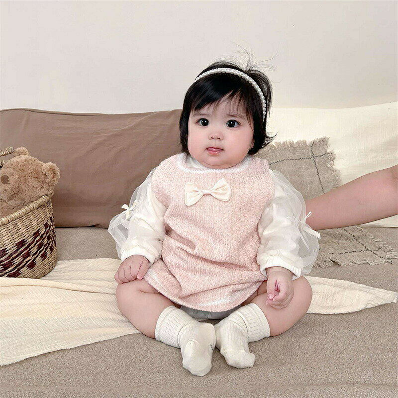 ベビー服 セレモニードレス ピンク ワンピース 長袖 ブラウス ベビー セットアップ...