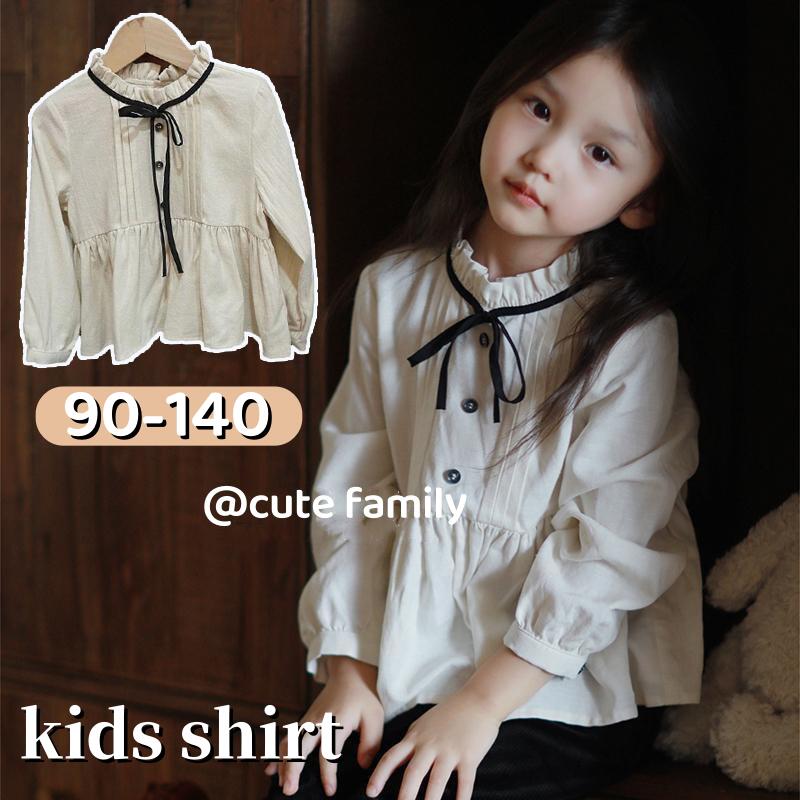 Rakuten - ブラウス 女の子 子供シャツ キッズ 白シャツ リボン付き 長袖 子供服 韓国風 キッズ インナー 女児 スーツインナー トップス フリル 子ども服 入園式 入学式 卒園式 卒業式 結婚式 発表会 演奏会 七五三 フォーマル 子供用 韓国風 普段着