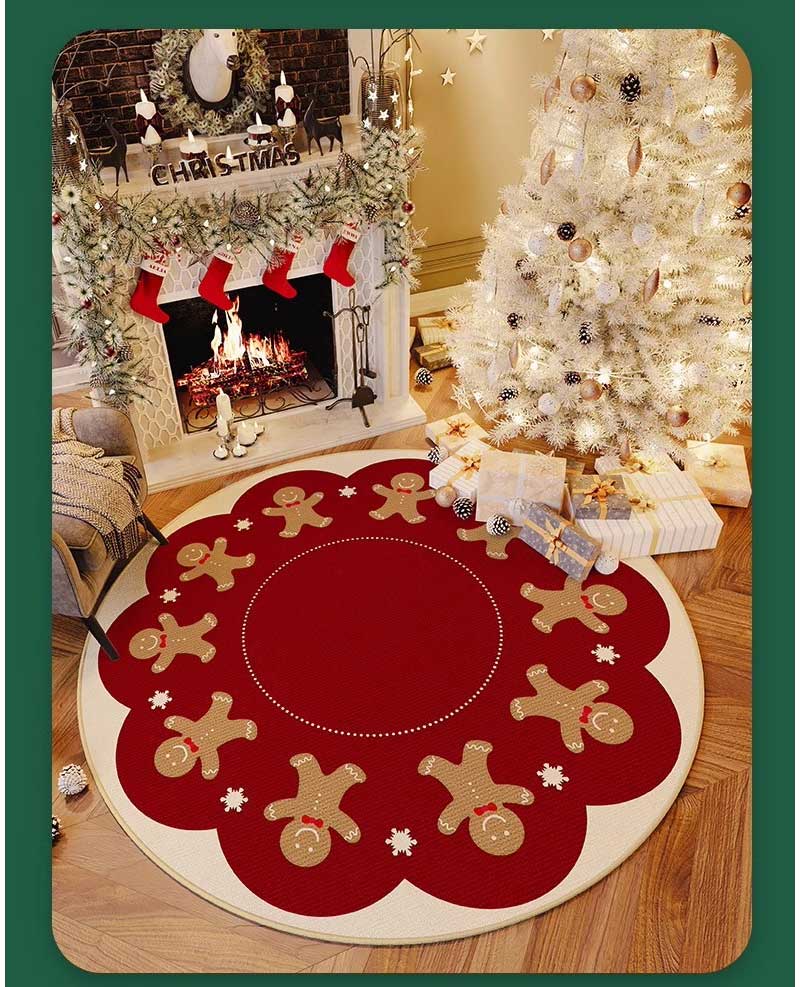室内 100×100cm 120×120cm クリスマスシリーズカーペット カーペット ふわふわ 厚手 厚い 高密度 ラグマット おしゃれ 滑り止め付 ラグカーペット 冬用 ホットカーペット対応 送料無料 2