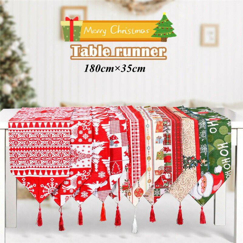乐天商城 - クリスマス テーブルランナー テーブルカバー 北欧 クリスマス飾り レッド グリーン テーブルデコレーション テーブル飾り 中央 クロス テーブルセンター ランチョンマット 北欧風 食卓飾り ファブリック 雑貨 アジアン雑貨 おしゃれ タペストリー 新居祝い