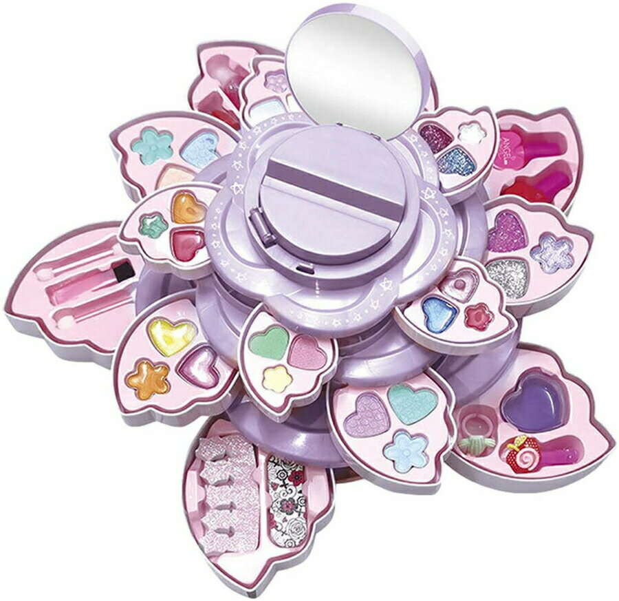 樂天商城 - 子供用メイクセット キッズメイクアップ 化粧品 メイクアップ メイクセット 女の子 おままごと お化粧セット コスメセット メイクボックス 化粧ケース メイクおもちゃ クリスマス プレゼント メイクごっこ遊び お化粧おもちゃ セット