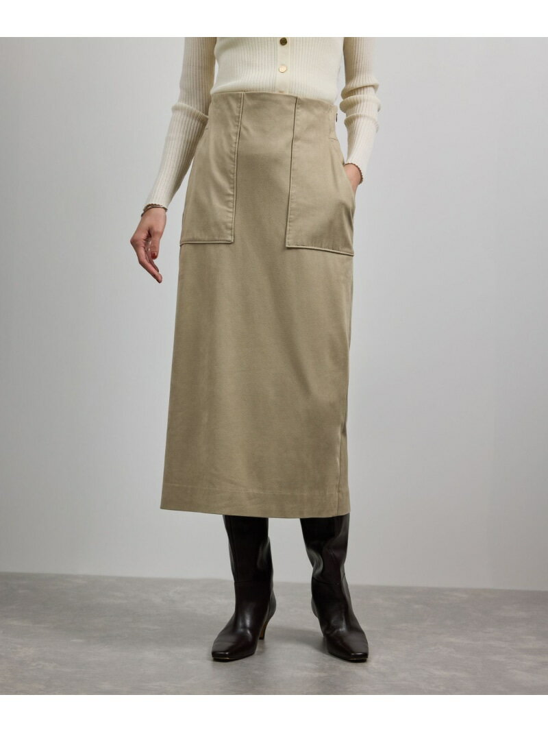 [美人スカート]スエードポケット付きタイトスカート/イージーケア ROPE' ロペ スカート その他のスカート ベージュ ブルー【送料無料】[Rakuten Fashion]