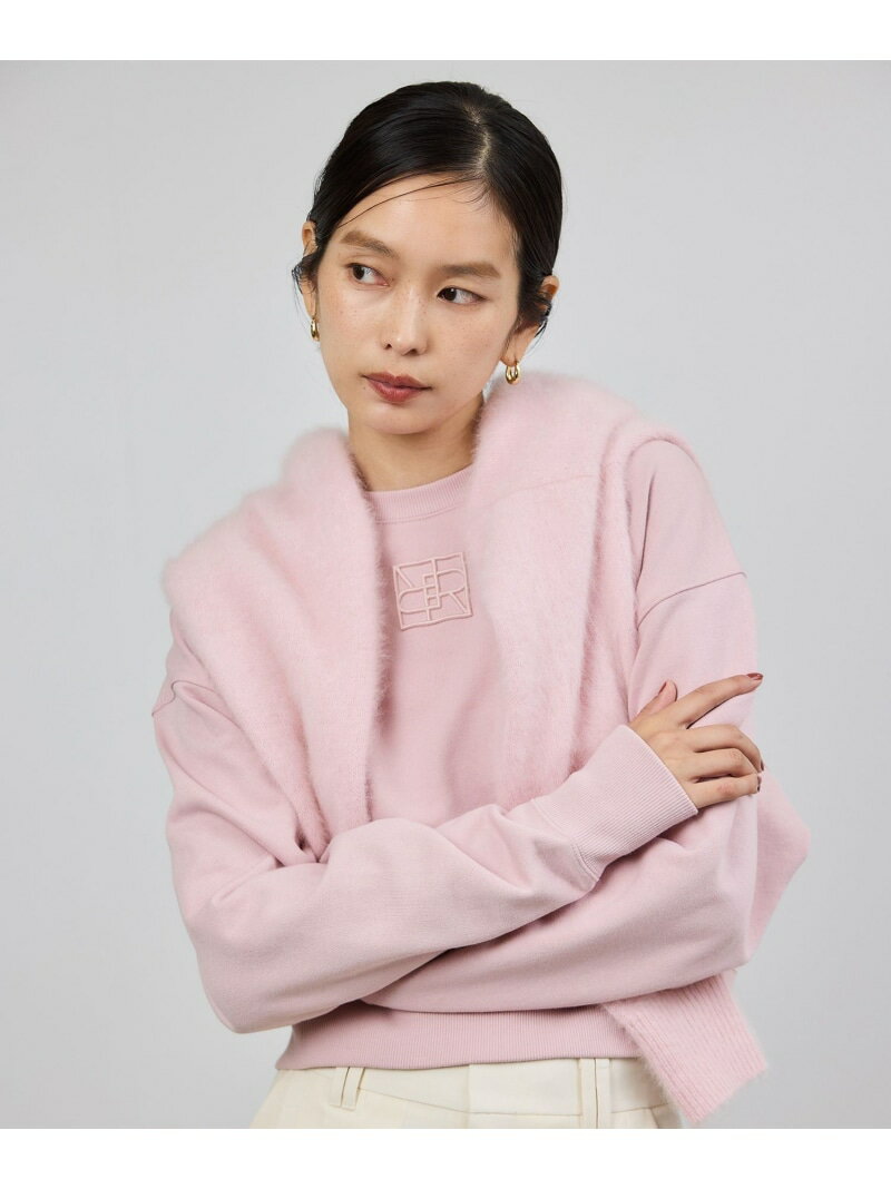 アナグラム刺繍スウェットプルオーバー/イージーケア ROPE' ロペ トップス スウェット・トレーナー ネイビー ベージュ ピンク【送料無料】[Rakuten Fashion]