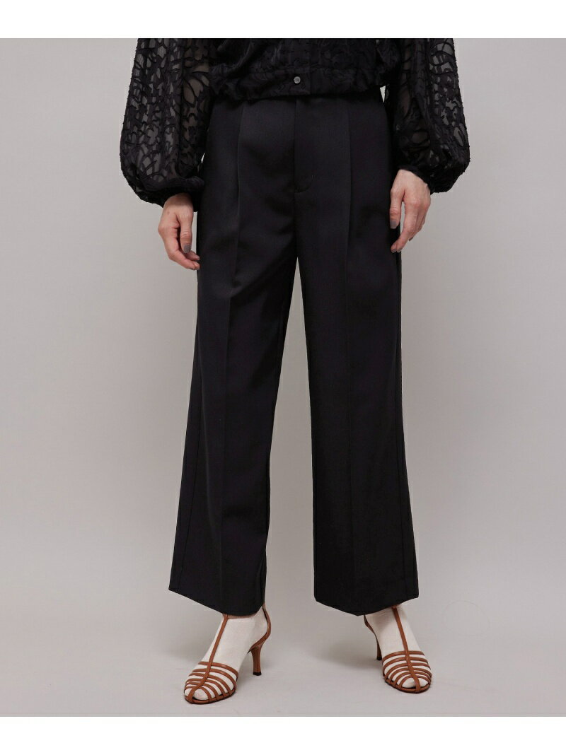 【SALE／50%OFF】【秋の新作】セットアップ対応/ハイウエストタックワイドパンツ ROPE' ロペ パンツ その他のパンツ ブラック ブラウン【RBA_E】【送料無料】[Rakuten Fashion]のサムネイル