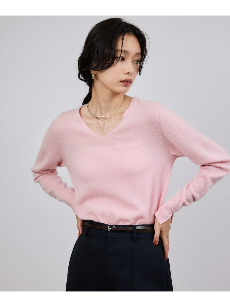 カシミヤ100% Vネックニットプルオーバー ROPE' ロペ トップス ニット グレー レッド ベージュ ブラック ピンク【先行予約】*【送料無料】[Rakuten Fashion]のサムネイル