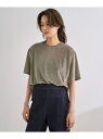 【洗える】シアーベロアTシャツ ROPE' ロペ トップス カットソー...(4)