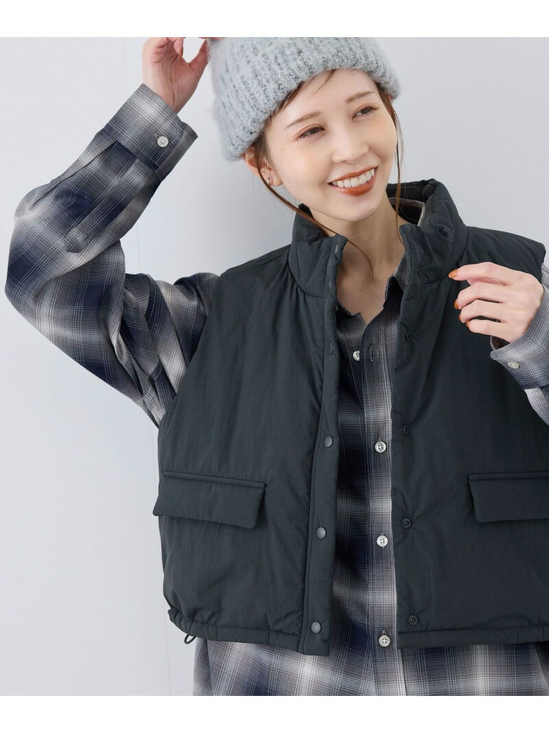 【SALE／30%OFF】中わたショートベスト ROPE' PICNIC PASSAGE ロペピクニック トップス ベスト・ジレ ..