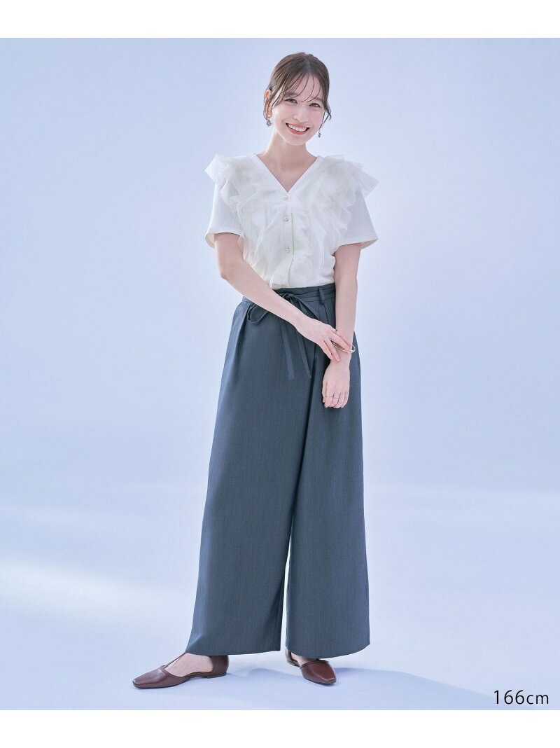 【ちゃんと+かわいい保証】リヨセルシャンブレーラップ風パンツ/UVケア・接触冷感 ROPE' PICNIC ロペピクニック パンツ その他のパンツ ブルー ネイビー【送料無料】[Rakuten Fashion] ropepicnic-10025543 ROPE PICNIC/ロペピクニック サンプル画像3