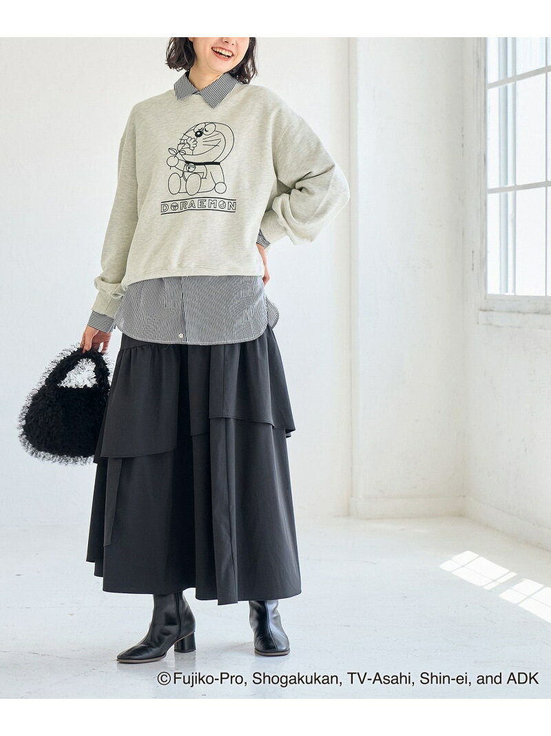 【SALE／60%OFF】【ドラえもんコレクション】裏毛スウェット ROPE' PICNIC R ロペピクニック トップス スウェット・トレーナー ピンク グレー【RBA_E】[Rakuten Fashion] ropepicnic-10023694 ROPE PICNIC/ロペピクニック サンプル画像3