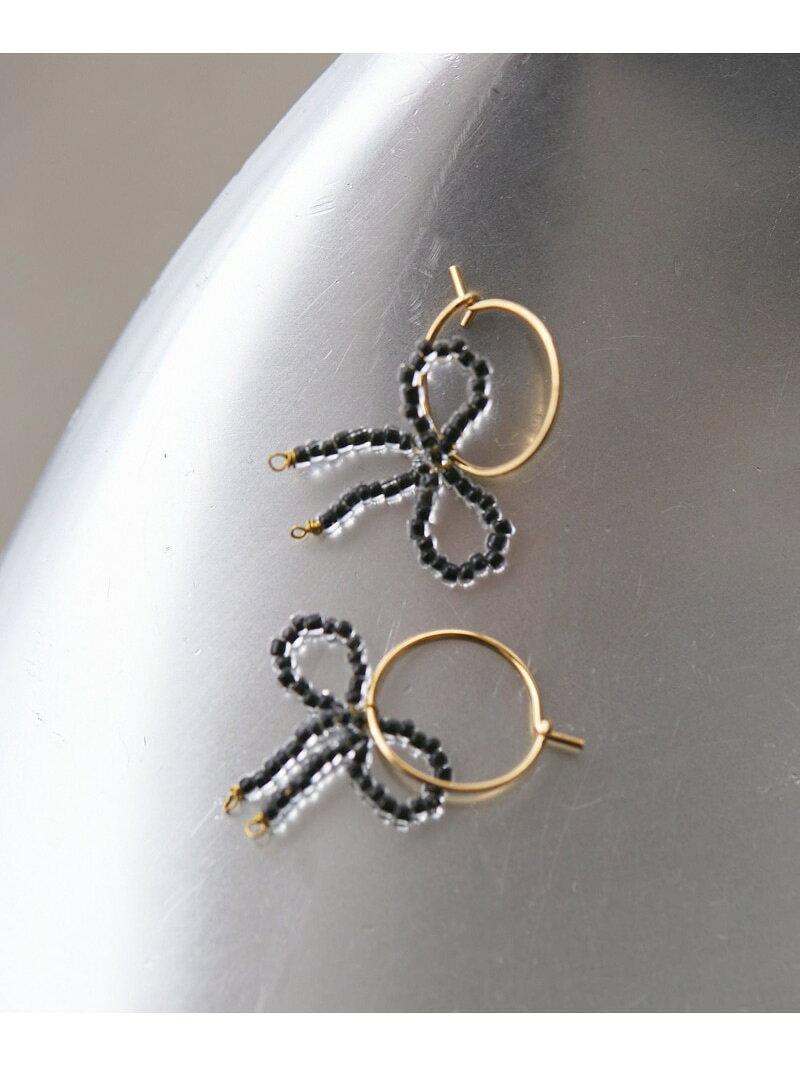 【SALE／30%OFF】ビーズリボンフープピアス ROPE' PICNIC PASSAGE ロペピクニック アクセサリー・腕時計 ピアス ブラック ホワイト【RBA_E】[Rakuten Fashion] ropepicnic-10024431 ROPE PICNIC/ロペピクニック サンプル画像3