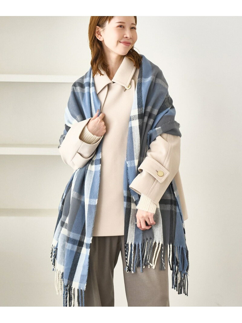 【SALE／30%OFF】チェックストール ROPE' PICNIC PASSAGE ロペピクニック ファッション雑貨 マフラー・ストール・ネックウォーマー ベージュ レッド ブルー【RBA_E】[Rakuten Fashion] ropepicnic-10024805 ROPE PICNIC/ロペピクニック サンプル画像2
