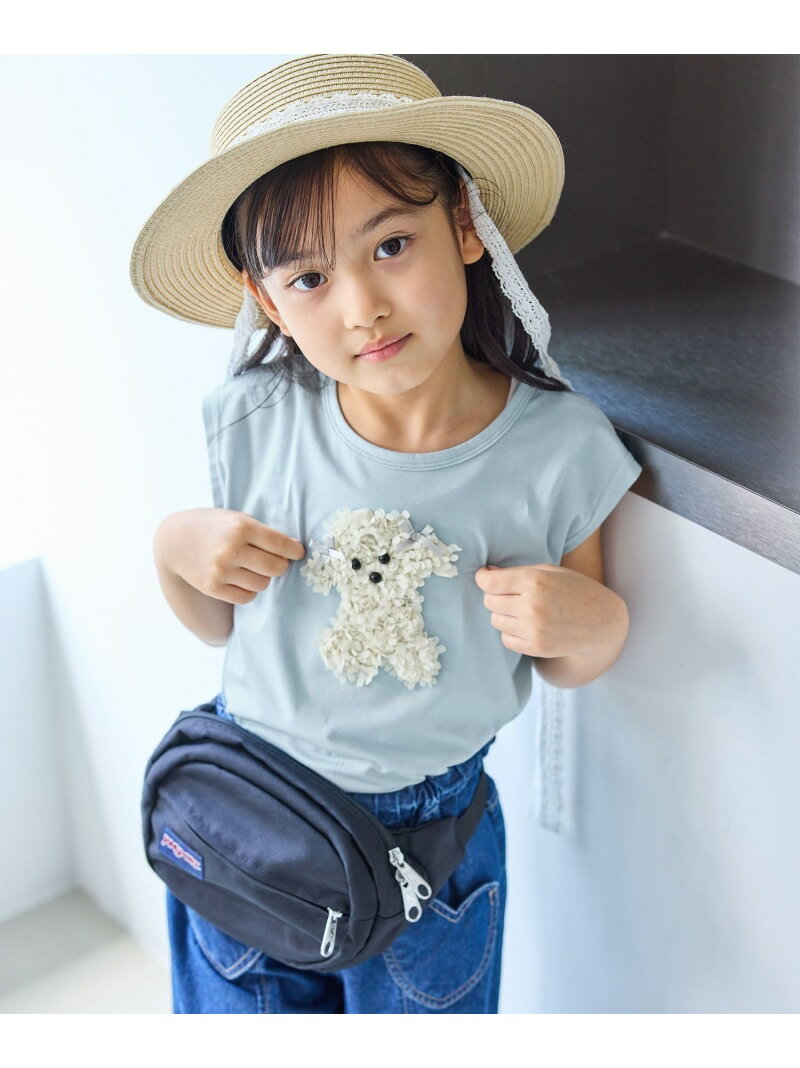 【KIDS/キッズ】プードルモチーフTシャツ/接触冷感 ROPE' PICNIC KIDS ロペピクニック トップス カットソー・Tシャツ ブルー ホワイト【先行予約】*[Rakuten Fashion]