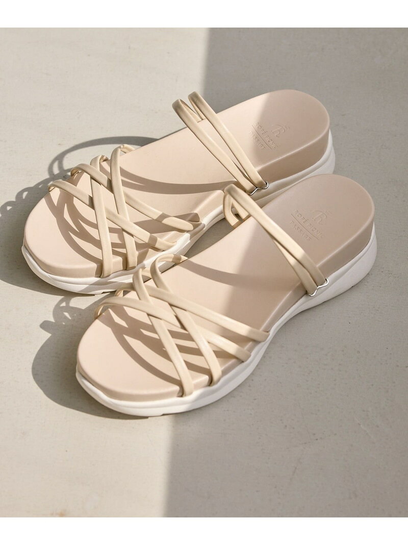 【SALE／35%OFF】クロスストリングスライド&バックスリングサンダル ROPE' PICNIC PASSAGE ロペピクニック シューズ・靴 サンダル ブラック ベージュ シルバー【RBA_E】[Rakuten Fashion] ropepicnic-10025391 ROPE PICNIC/ロペピクニック サンプル画像3