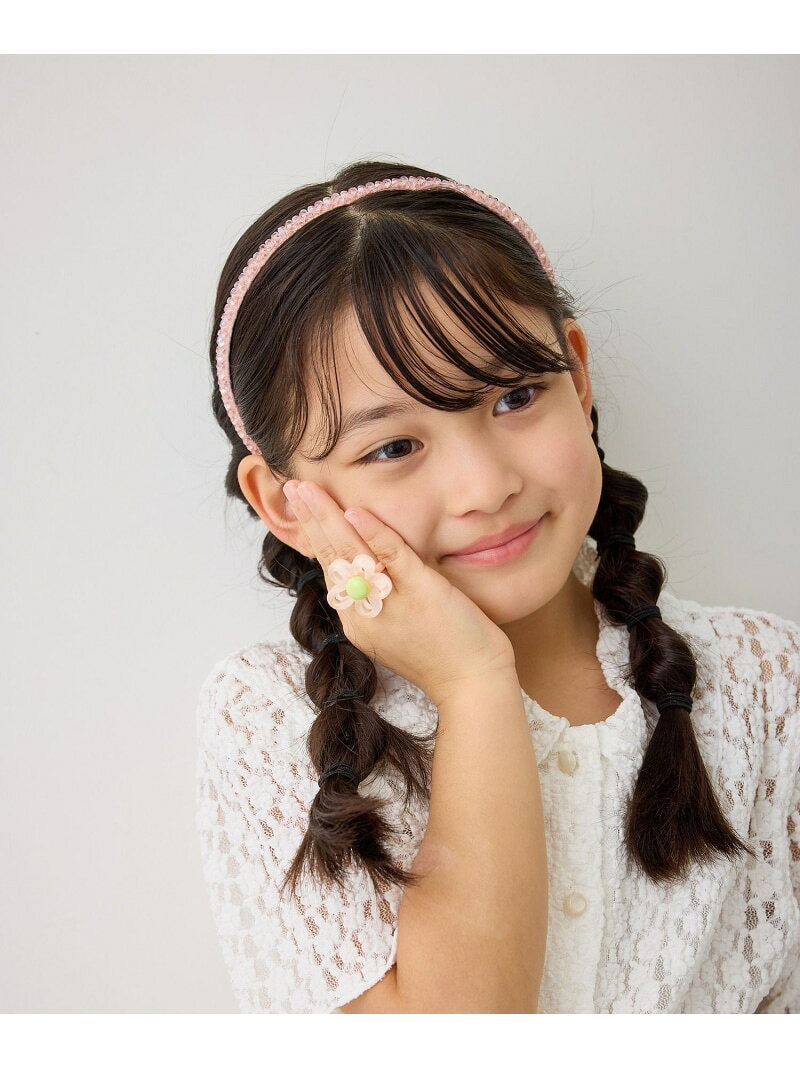 樂天商城 - 【KIDS/キッズ】クリアビーズカチューシャ ROPE' PICNIC KIDS ロペピクニック ヘアアクセサリー カチューシャ・ヘアバンド グレー ブルー ピンク[Rakuten Fashion]