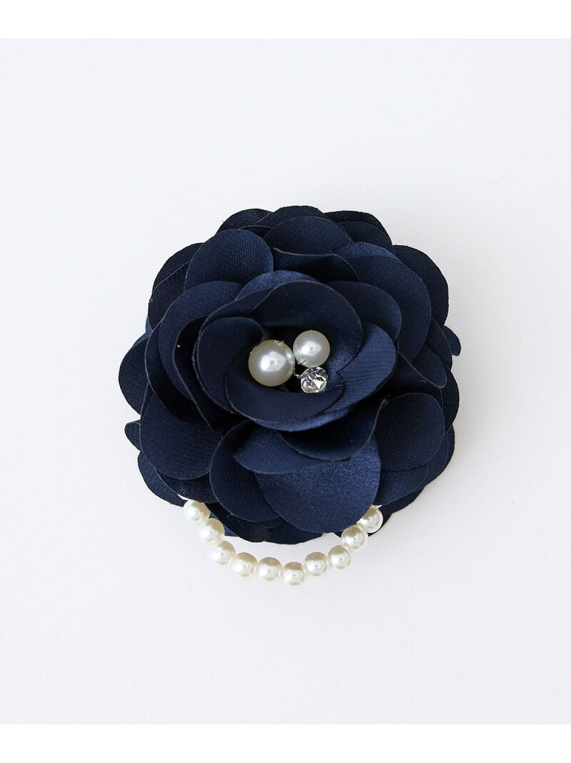 【SALE／50%OFF】パール*サテンフラワーコサージュ ROPE' PICNIC PASSAGE ロペピクニック アクセサリー・腕時計 ブローチ・コサージュ・バッジ ネイビー ベージュ【RBA_E】[Rakuten Fashion] ropepicnic-10024034 ROPE PICNIC/ロペピクニック サンプル画像3
