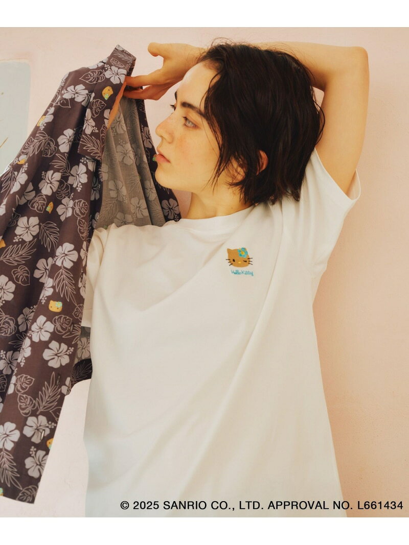 【SALE／70%OFF】【ROPE' PICNIC*ハローキティ コラボ】日焼けハローキティ アソートシャツ ROPE' PICNIC ロペピクニック トップス シャツ・ブラウス ブラック ベージュ【RBA_E】[Rakuten Fashion] ropepicnic-10025120 ROPE PICNIC/ロペピクニック サンプル画像3