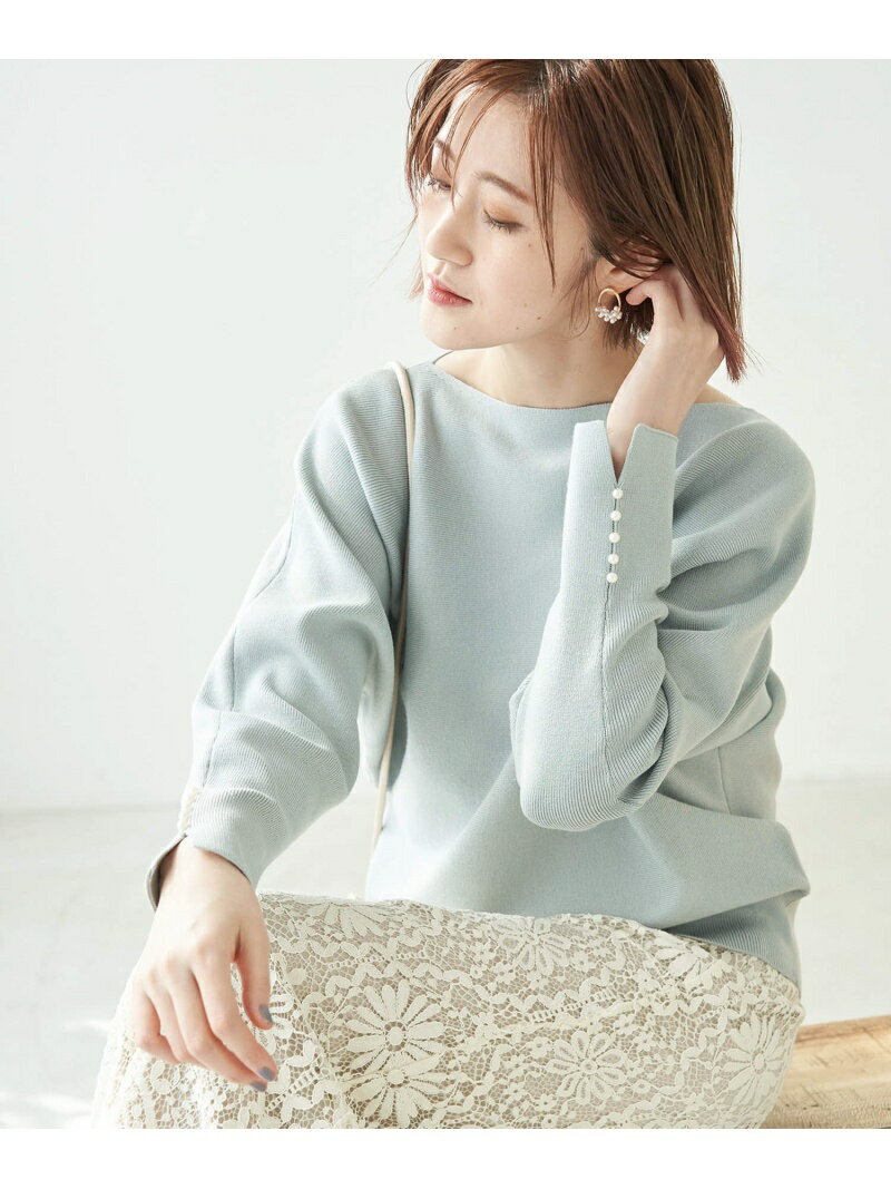 【SALE／0%OFF】【新色追加】マシュマロニット袖パールドルマントップス ROPE' PICNI ...