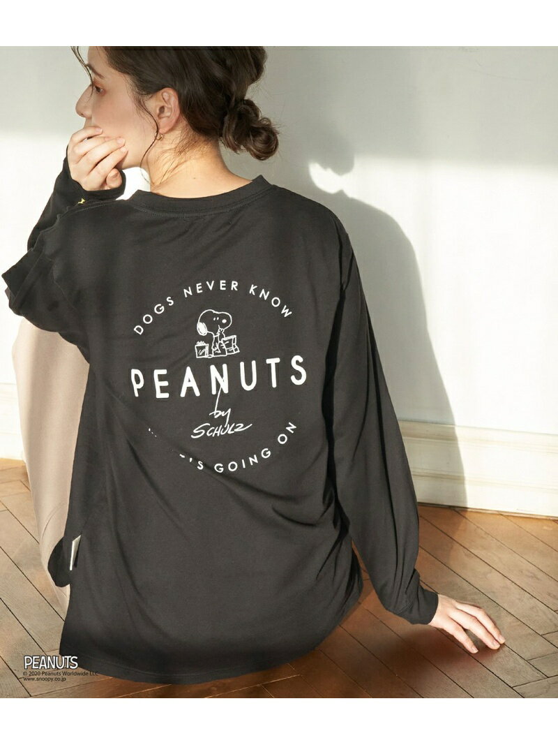 【SALE／33%OFF】【PEANUTS】別注バックプリントロングTシャツ ROPE' PICNIC ロペピクニック トップス その他のトップス ブラック ホワイト【RBA_E】[Rakuten Fashion]のサムネイル