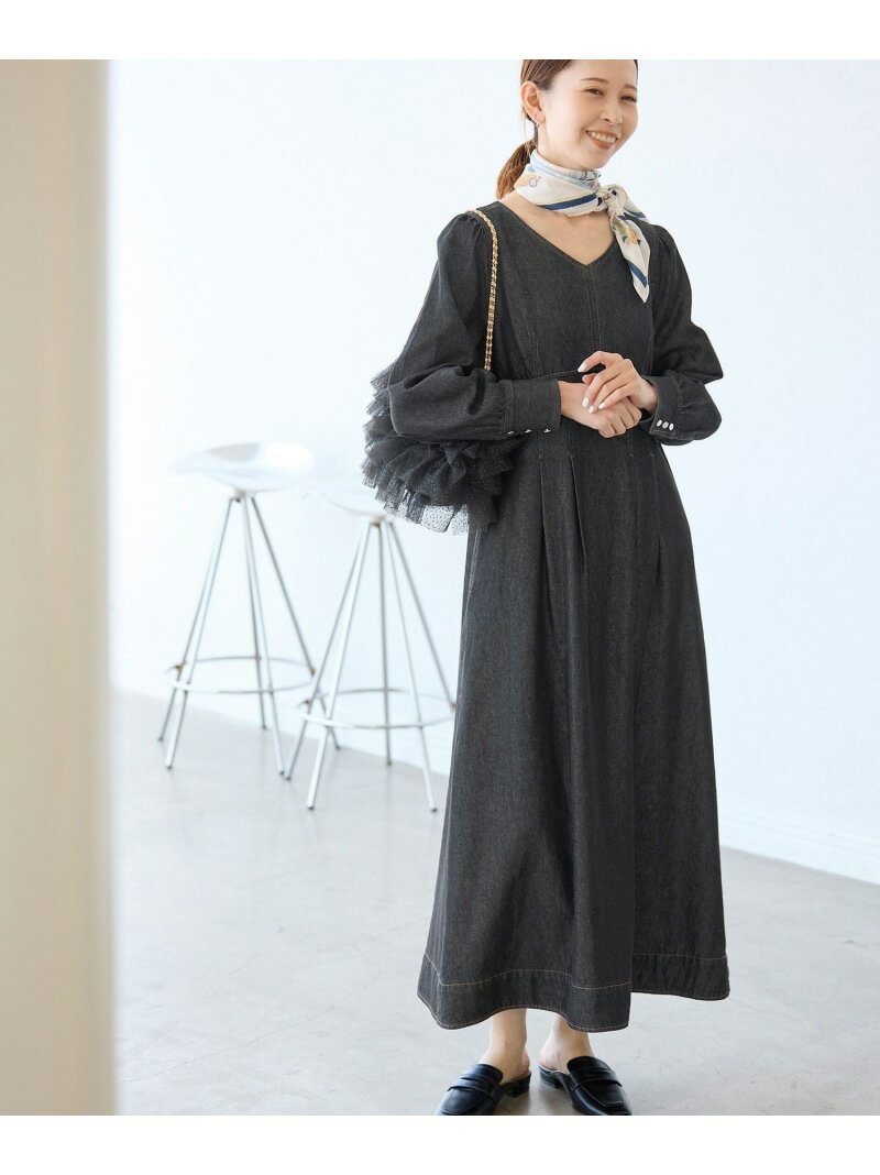 【SALE／50%OFF】デニムワンピース ROPE' PICNIC ロペピクニック ワンピース・ドレス ワンピース ネイ..