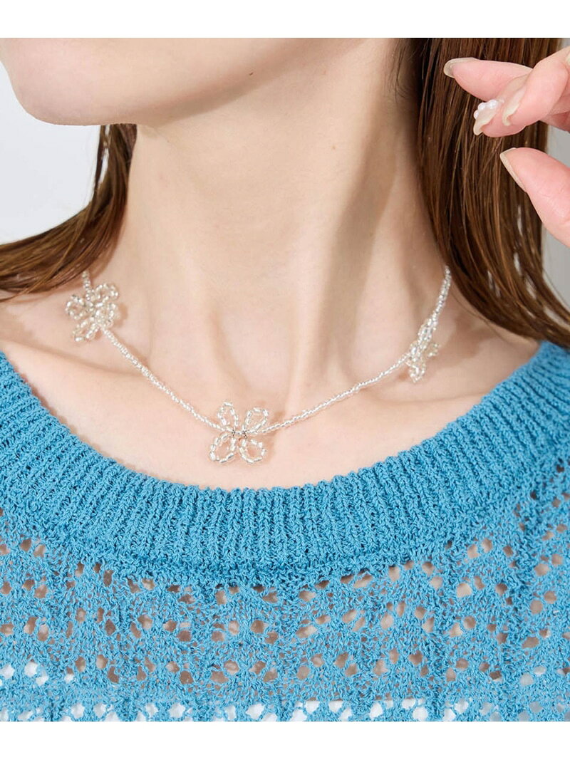 【SALE／50%OFF】フラワーショートネックレス ROPE' PICNIC PASSAGE ロペピクニック アクセサリー・腕時計 ネックレス ホワイト【RBA_E】[Rakuten Fashion] ropepicnic-10024462 ROPE PICNIC/ロペピクニック サンプル画像2