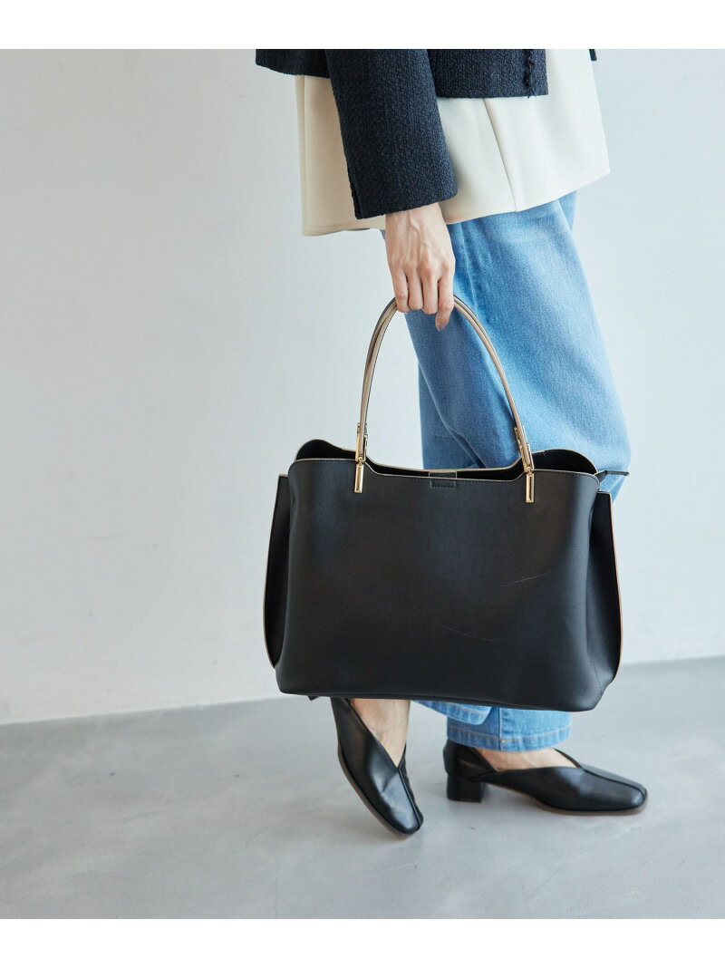 【SALE／58%OFF】A4対応/軽量レクタンメタル3層トートバッグ ROPE' PICNIC PASSAGE ロペピクニック バッグ トートバッグ ブラック ベージュ ブルー【RBA_E】[Rakuten Fashion]のサムネイル