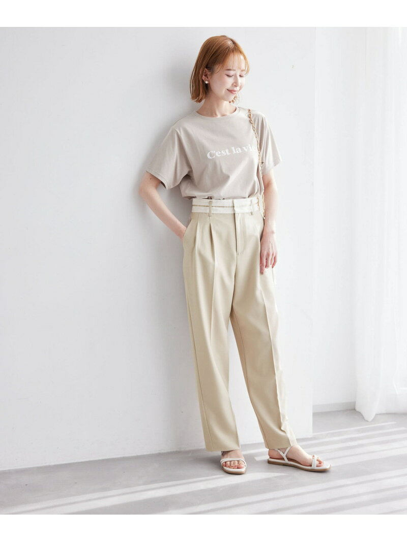 【SALE／50%OFF】マーベルトパンツ ROPE' PICNIC ロペピクニック パンツ その他のパンツ ブルー ベージュ【RBA_E】[Rakuten Fashion] ropepicnic-10022573 ROPE PICNIC/ロペピクニック サンプル画像3