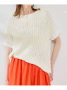 【SALE/50%OFF】ポップコーン編みニットベスト ROPE' PICNIC ロペピクニック トップス ベスト・ジレ ホワイト ブルー【RBA_E】[Rak...