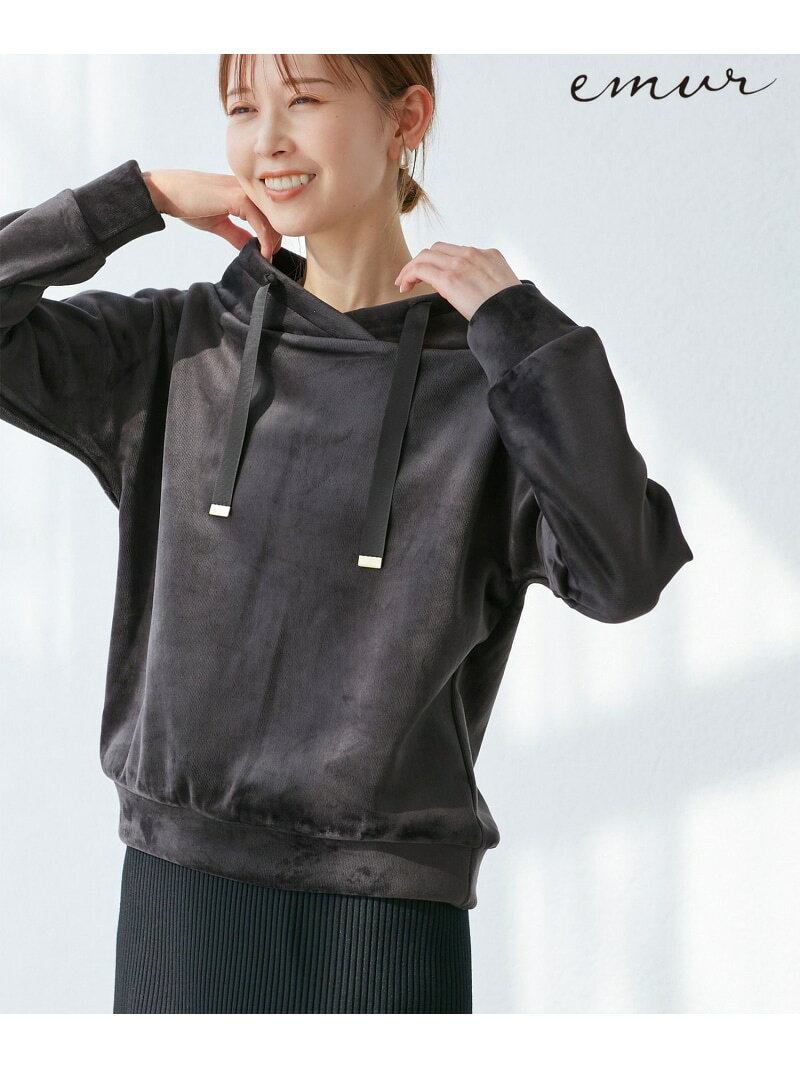 【SALE／50%OFF】【emur/エミュール】リブベロアプルオーバー ROPE' PICNIC ロペピクニック トップス カットソー・Tシャツ ホワイト ブラック【RBA_E】【送料無料】[Rakuten Fashion] ropepicnic-10024051 ROPE PICNIC/ロペピクニック サンプル画像2