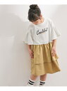 【SALE／37 OFF】【KIDS】リンクコーデ/ロゴプリントティアードドッキングワンピース ROPE 039 PICNIC ロペピクニック ワンピース ドレス ワンピース ベージュ カーキ【RBA_E】 Rakuten Fashion