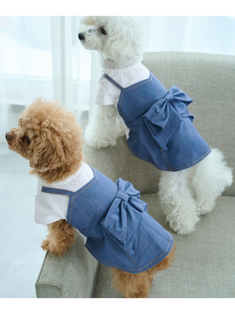 【SALE／40%OFF】【DOG】デニムドッキングリボンワンピース ROPE' PICNIC PASSAGE ロペピクニック ペット用品 ペットウェア・ペット服 ブラック ブルー【RBA_E】[Rakuten Fashion] ropepicnic-10025193 ROPE PICNIC/ロペピクニック サンプル画像2