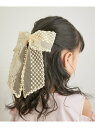 【KIDS】レースリボンバレッタ ROPE' PICNIC KIDS ロペピクニック ヘアアクセサリー バレッタ・ヘアクリップ・ヘアピン ホワイト[Rakuten Fashion]