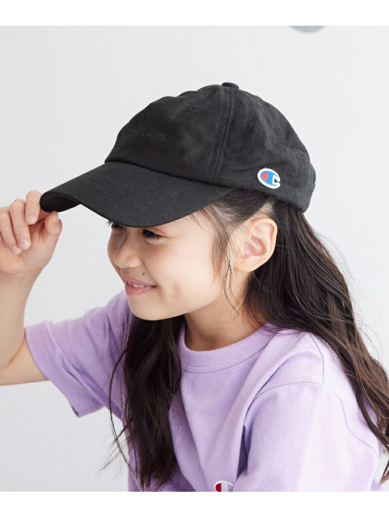 ロペピクニック 帽子 レディース 【SALE／16%OFF】【KIDS】 【Champion/チャンピオン別注】麻混ロゴ刺繍キャップ/リンクコーデ ROPE' PICNIC KIDS ロペピクニック 帽子 キャップ ブラック ホワイト ブルー【RBA_E】[Rakuten Fashion]