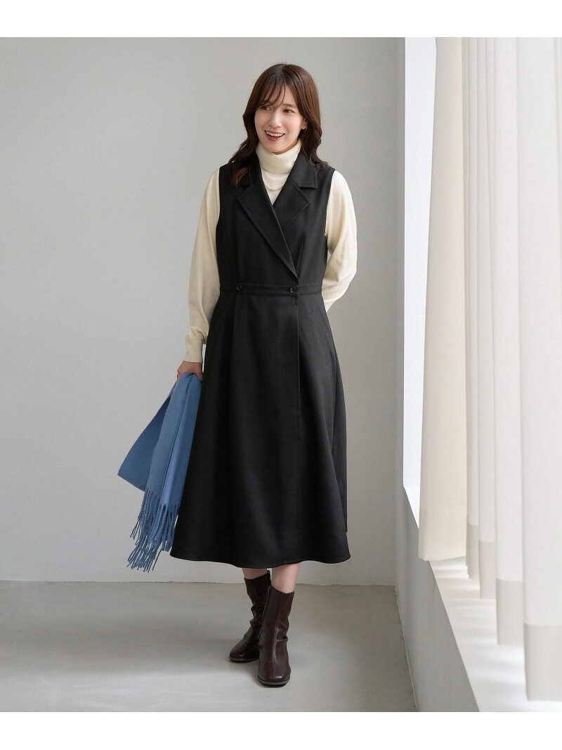 トレンチジャンパースカート ROPE' PICNIC ロペピクニック ワンピース・ドレス ジャンパースカート ブラック カーキグリーン【先行予約】*【送料無料】[Rakuten Fashion] ropepicnic-10025790 ROPE PICNIC/ロペピクニック サンプル画像3