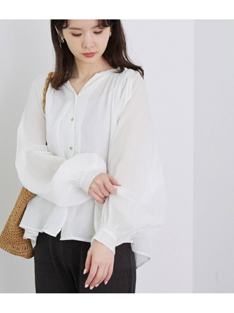 【SALE／33%OFF】インド綿ハシゴレースブラウス ROPE' PICNIC ロペピクニック トップス シャツ・ブラウス ホワイト ブラック グリーン【RBA_E】[Rakuten Fashion]のサムネイル