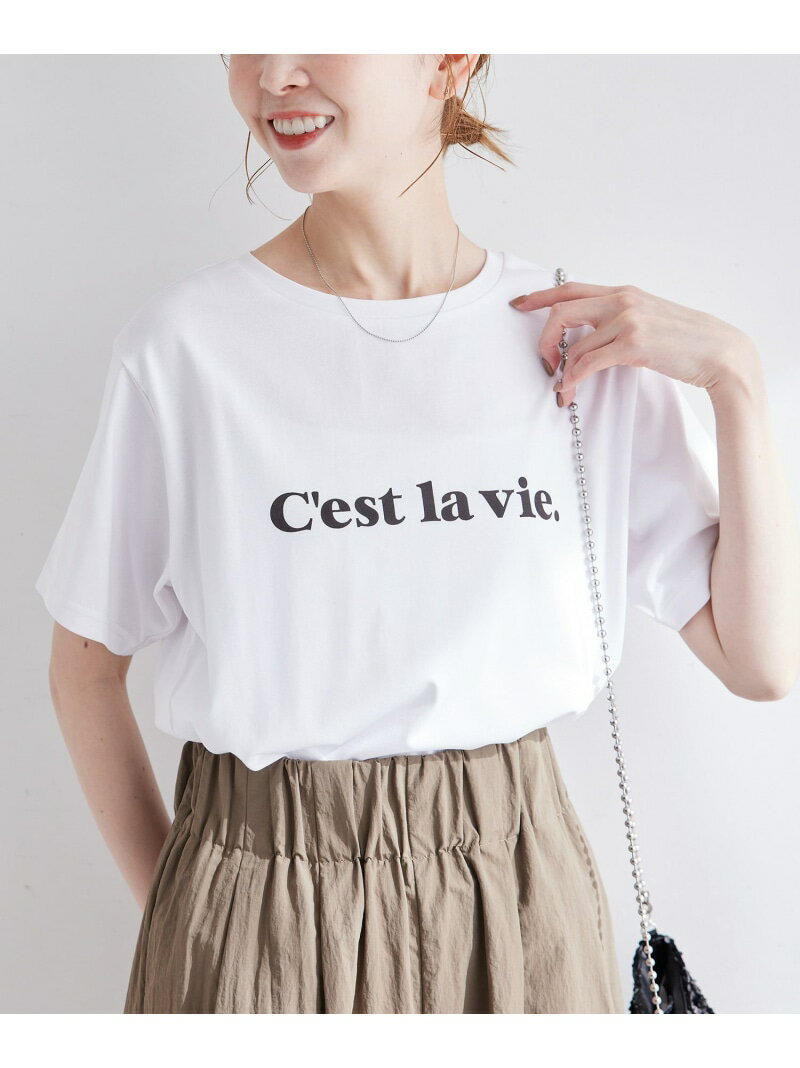 ロペピクニック トップス レディース RENU/ロゴTシャツ ROPE' PICNIC ロペピクニック トップス カットソー・Tシャツ ホワイト ブラック ベージュ【先行予約】*[Rakuten Fashion]