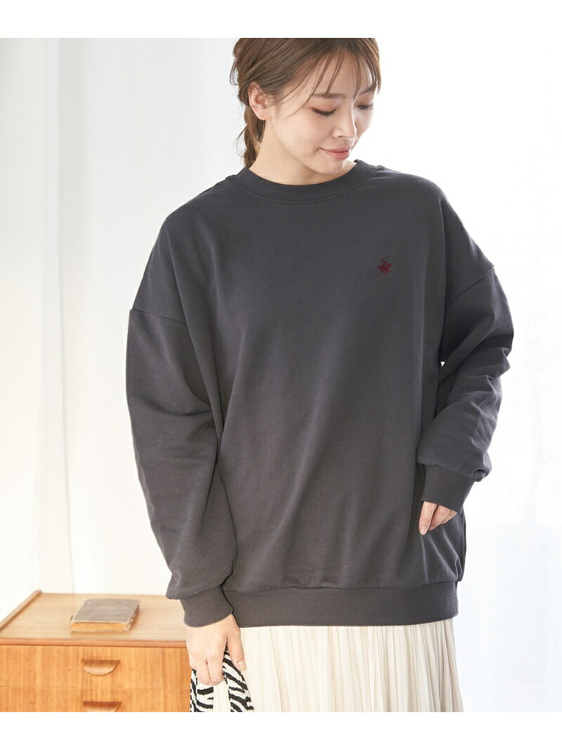 【SALE／20%OFF】【BEVERLY HILLS POLO CLUB/ビバリーヒルズポロクラブ】ビックスウェット ROPE' PICNIC R ロペピクニック トップス スウェット・トレーナー グレー グリーン【RBA_E】[Rakuten Fashion]のサムネイル