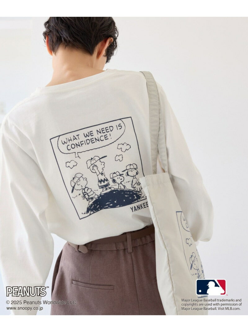 【PEANUTS*MLB COLLECTION by ROPE' PICNIC】ロングスリーブTee ROPE' PICNIC ロペピクニック トップス カットソー・Tシャツ ベージュ ホワイト【送料無料】[Rakuten Fashion]のサムネイル