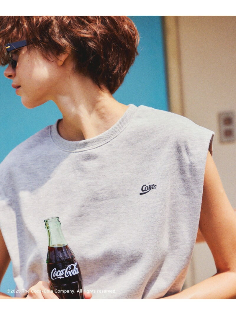 【Coca-Cola】【汗染み加工・セットアップ対応】ラメ入りミニ裏毛フレンチスリーブTシャツ ROPE' PICNIC ロペピクニック トップス カットソー・Tシャツ グレー【送料無料】[Rakuten Fashion]