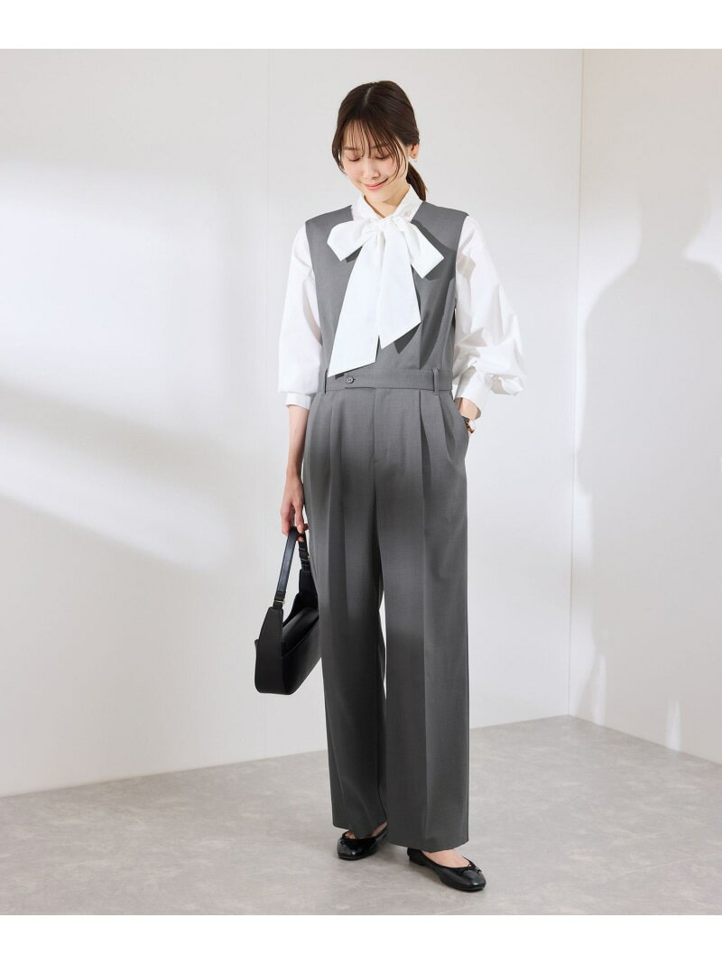 【SALE／31%OFF】【UVカット・接触冷感】イージーケアオールインワン ROPE' PICNIC ロペピクニック オールインワン・オーバーオール オールインワン・つなぎ ベージュ グレー【RBA_E】【送料無料】[Rakuten Fashion]