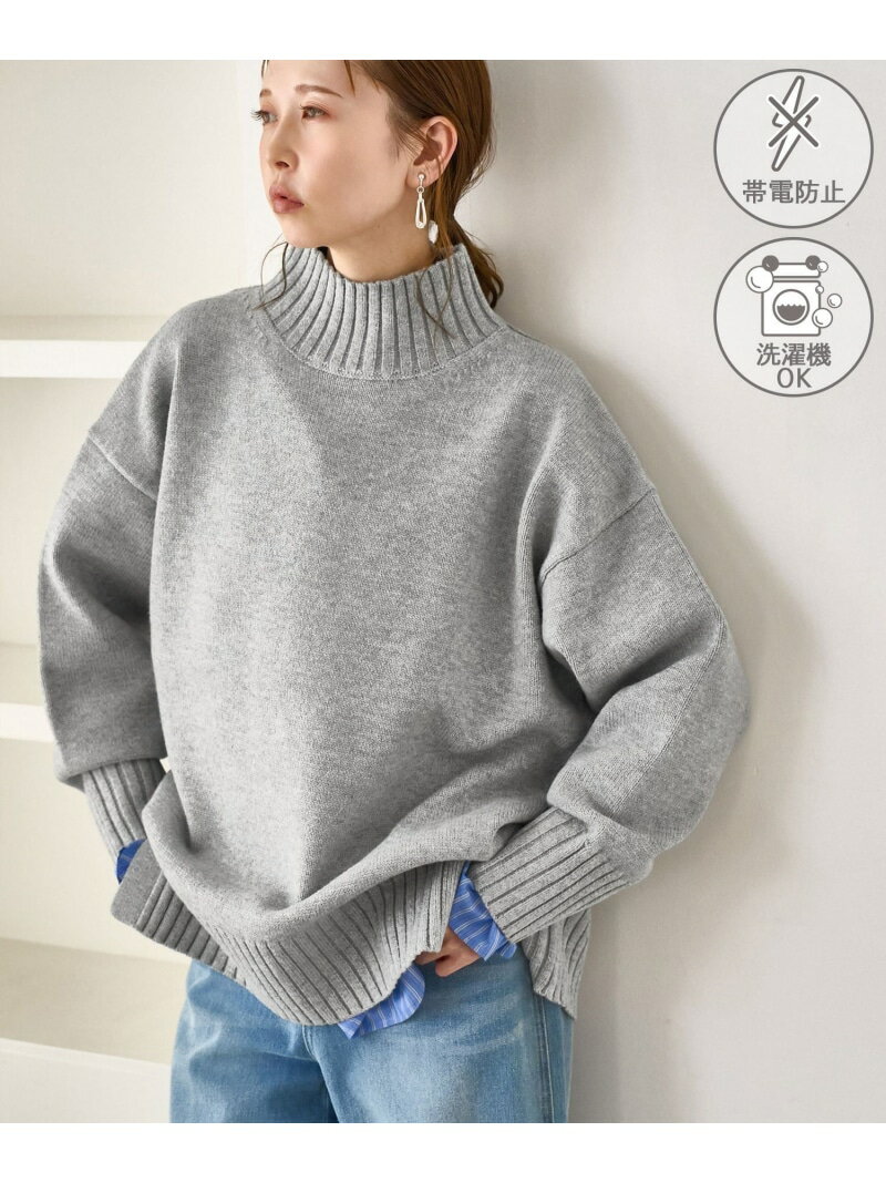 【WEB限定】サイドスリットニットプルオーバー/イージーケア ROPE...(4)