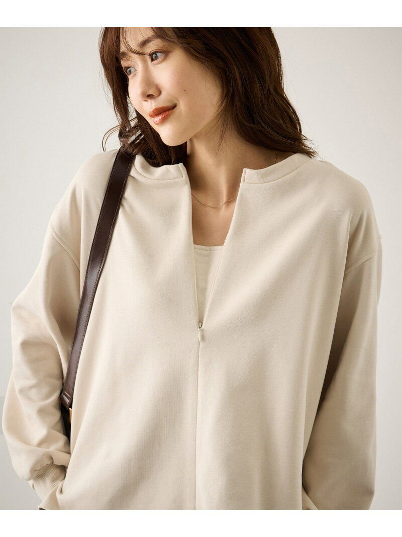 【SALE／20%OFF】スキッパー裏毛プルオーバー ROPE' PICNIC ロペピクニック トップス スウェット・トレーナー ブルー ブラウン ベージュ【RBA_E】【送料無料】[Rakuten Fashion]