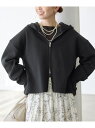 【SALE/16%OFF】近赤外線防止/ダンボールWジップフーディー ROPE' PICNIC ロペピクニック トップス パーカー・フーディー ブラック ホワイ...