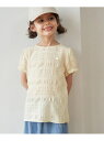 【SALE/50%OFF】【KIDS】リンクコーデ/パフスリーブポコポコジャガードブラウス ROPE' PICNIC KIDS ロペピクニック トップス シャツ...