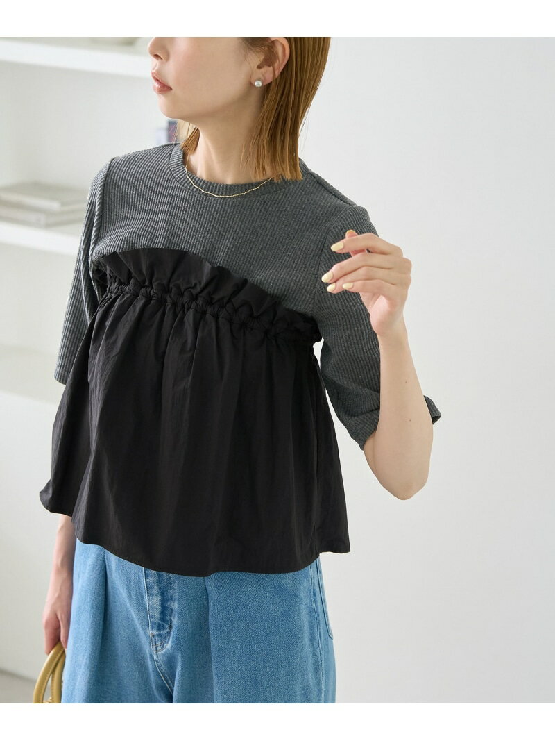 ベアドッキングカットトップス ROPE' PICNIC ロペピクニック トップス ニット ブラック グレー ホワイト【送料無料】[Rakuten Fashion]