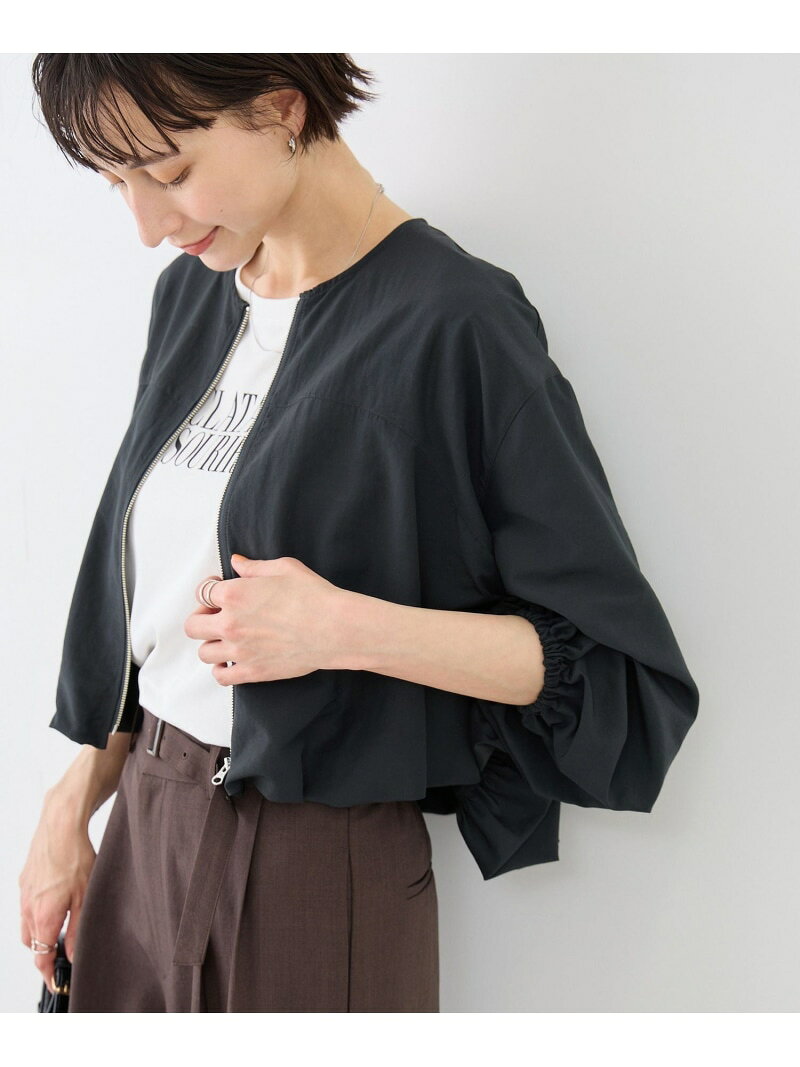 【SALE／40%OFF】バルーンシャツブルゾン ROPE' PICNIC ロペピクニック ジャケット・アウター ブルゾン・ジャンパー ブラウン グレー【RBA_E】[Rakuten Fashion] ropepicnic-10025397 ROPE PICNIC/ロペピクニック サンプル画像2