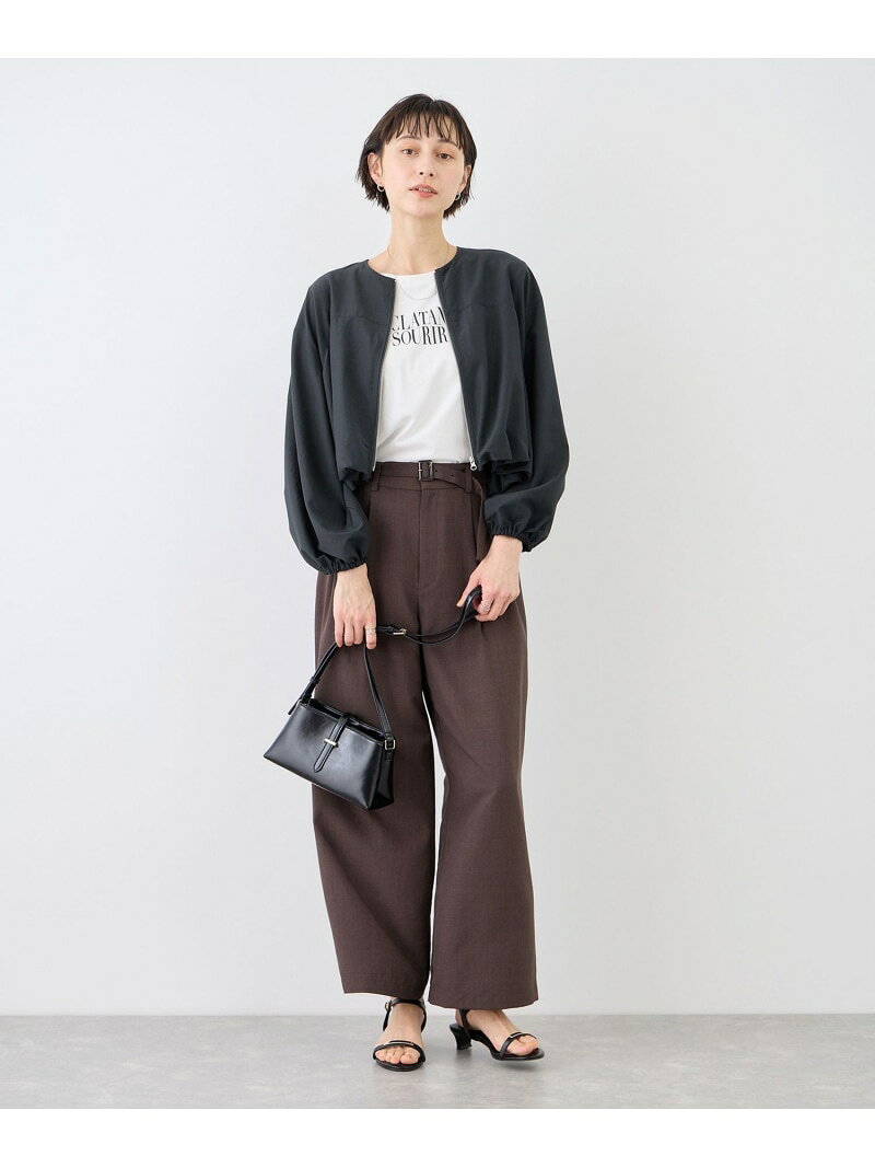 【SALE／40%OFF】バルーンシャツブルゾン ROPE' PICNIC ロペピクニック ジャケット・アウター ブルゾン・ジャンパー ブラウン グレー【RBA_E】[Rakuten Fashion] ropepicnic-10025397 ROPE PICNIC/ロペピクニック サンプル画像3